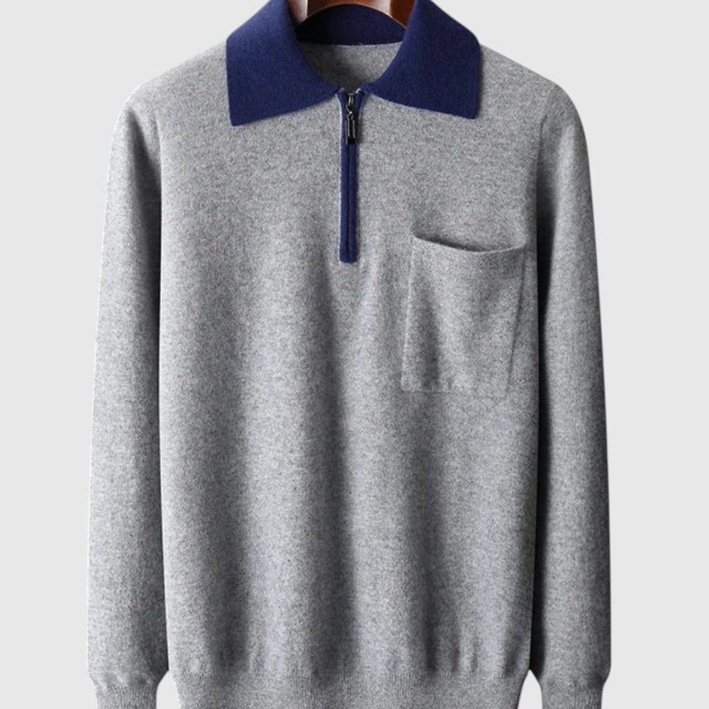 Endre - Castelle pulóver cipzárral kasmírból