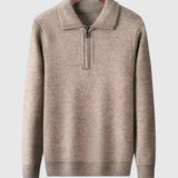 Levente - Kasjmírvékony pulóver negyedzipzárral Gstaad