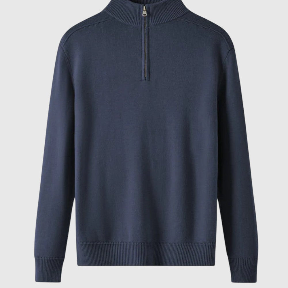 Jenő - Merinó gyapjú pulóver cipzárral Capri