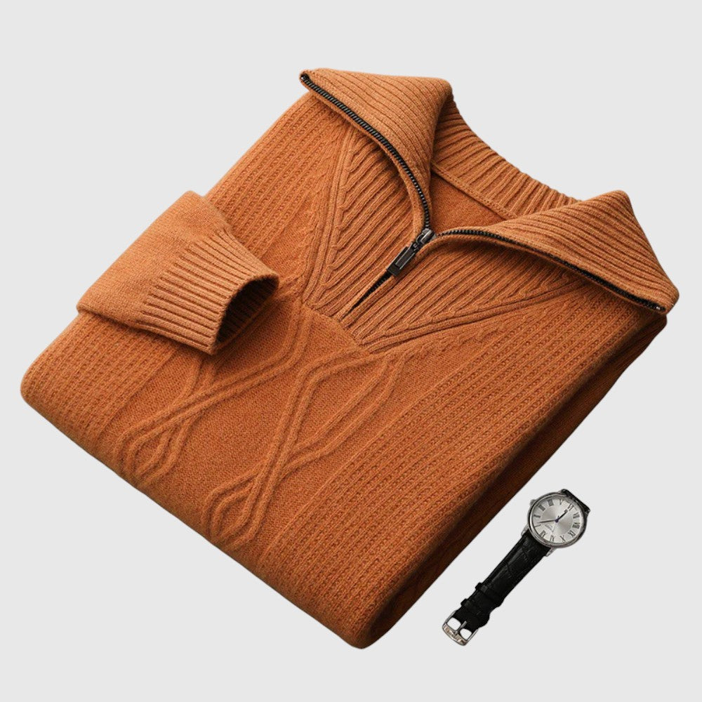 Farkas - Taranto merinógyapjú pulóver cipzárral