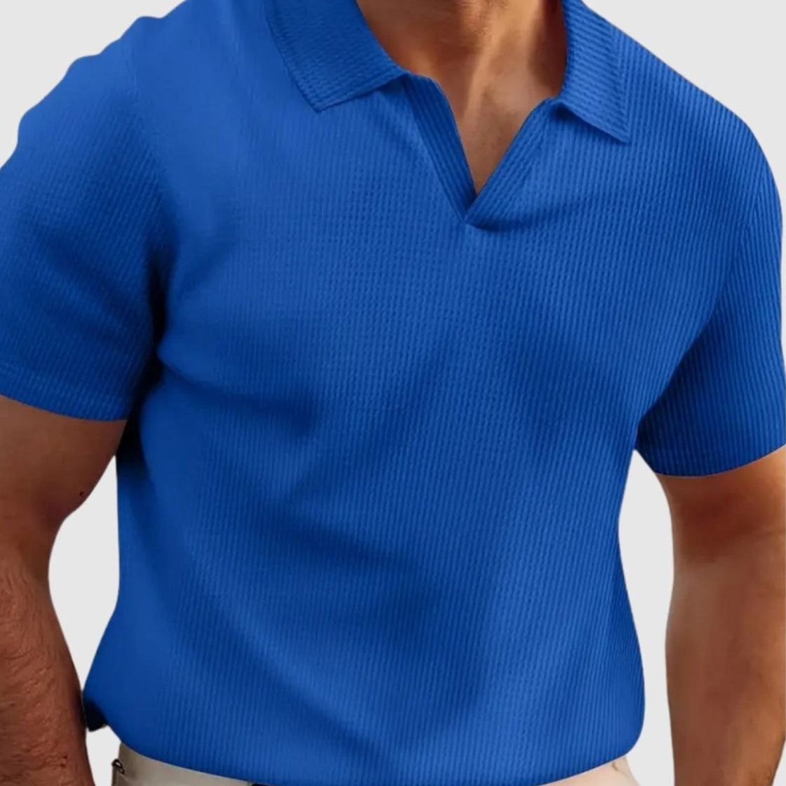 Sebestyén – V-nyakú ribana póló