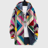 Aria™ | Luxus művészeti ihletésű kapucnis pulóver cipzárral