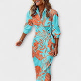 Klarisa - Csíkos Midi Ruha