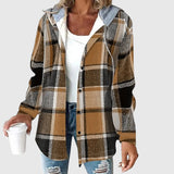 Maya – Kockás mindennapi kabát kapucnival