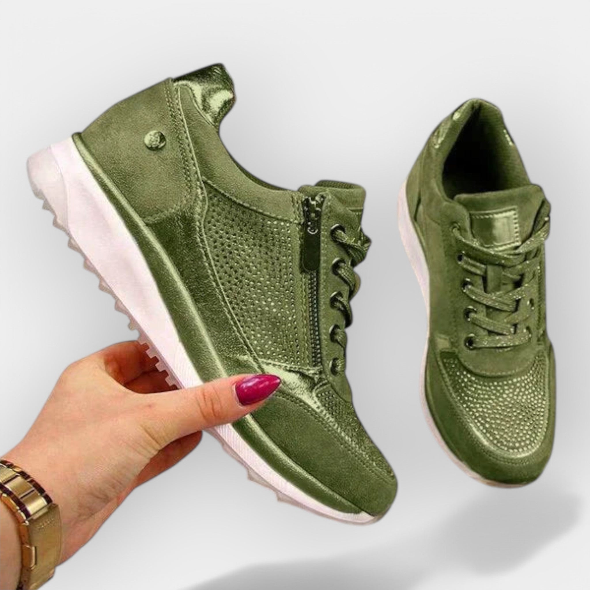 Anatómiai sportcipők cipzárral