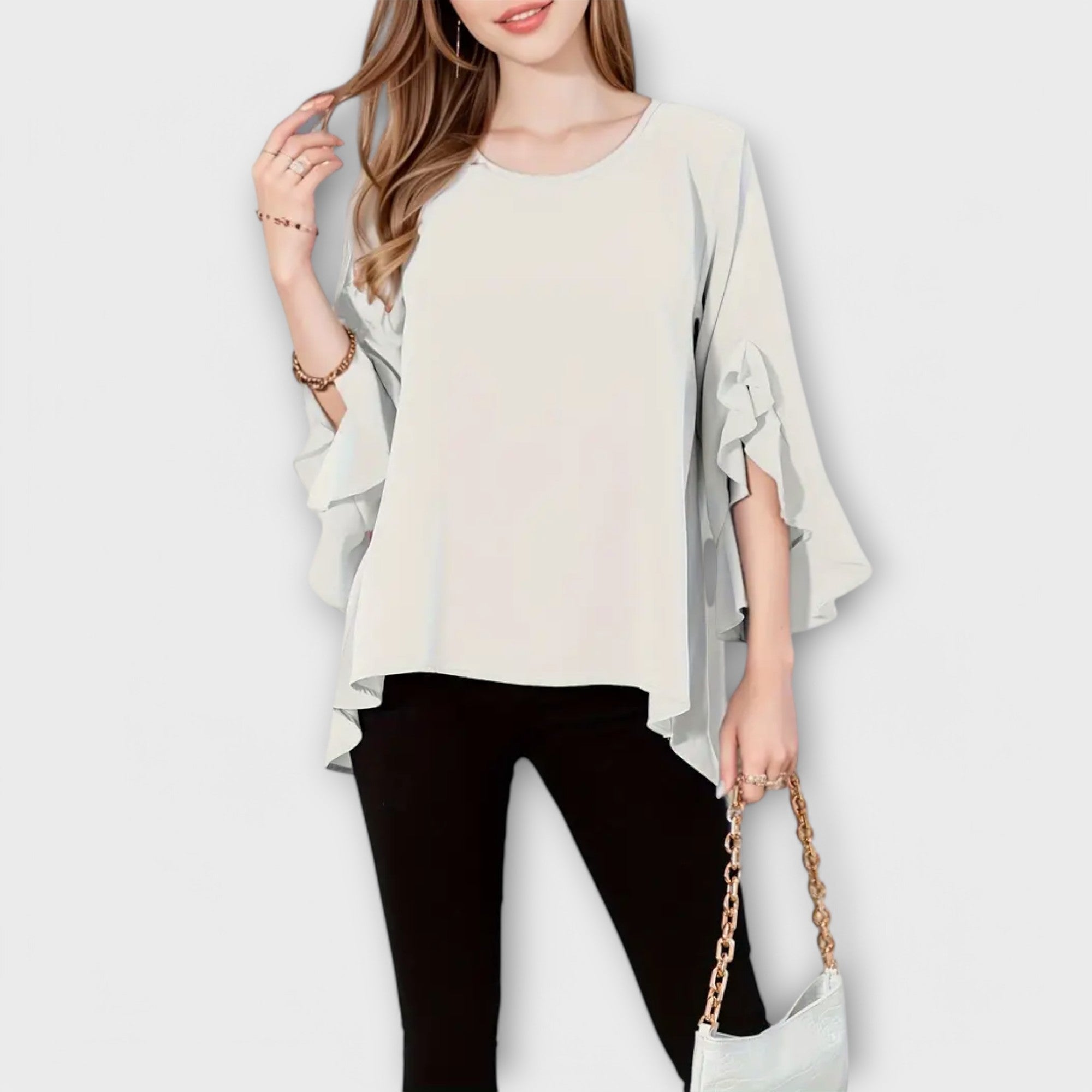 Aria - Tökéletes tavaszi blúz kerek nyakkivágással