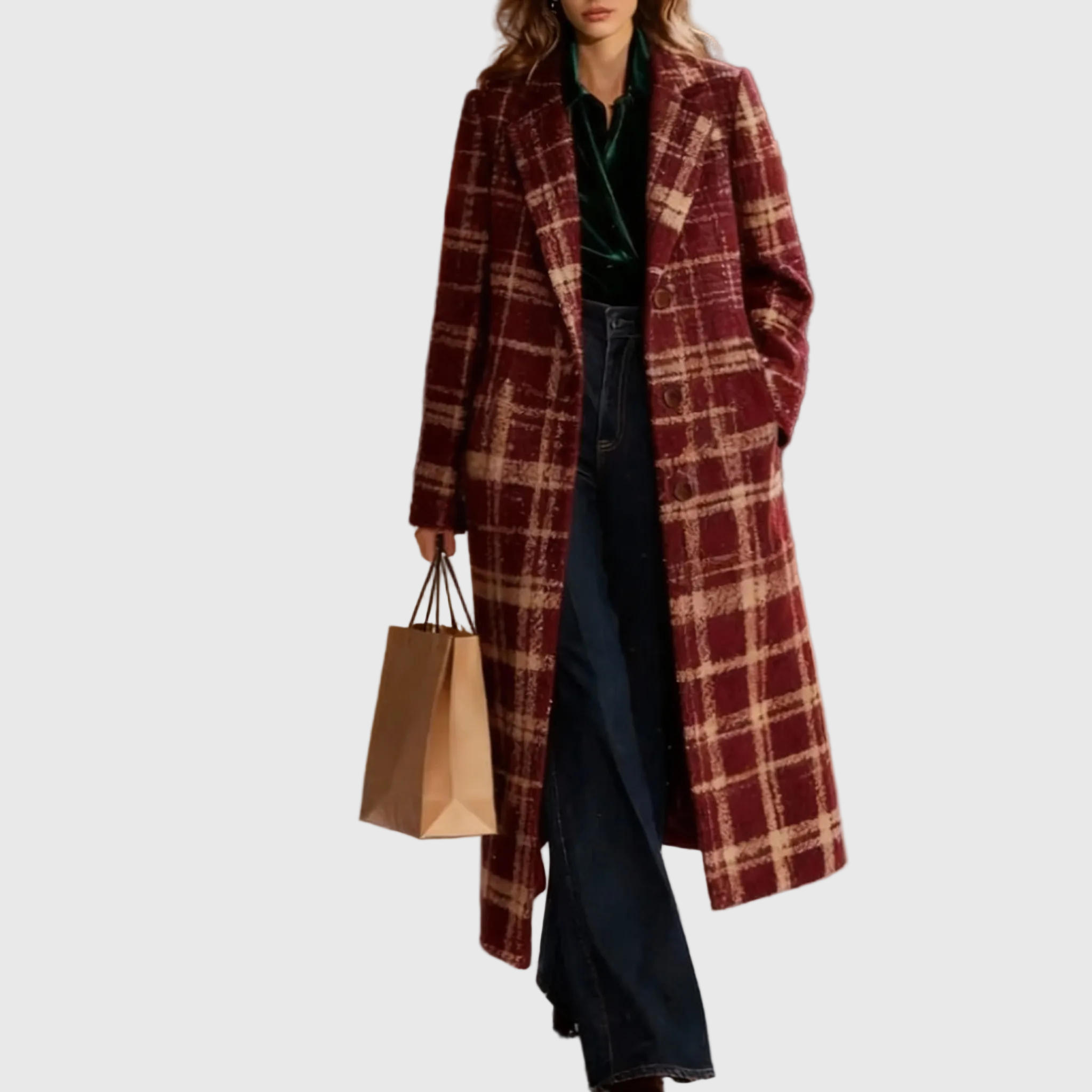 Clara - Klasszikus Kockás Kabát