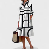 Stella - Geometrikus Elegáns Ruha