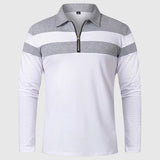 Ábel - Elegáns pulóver cipzárral és csíkokkal