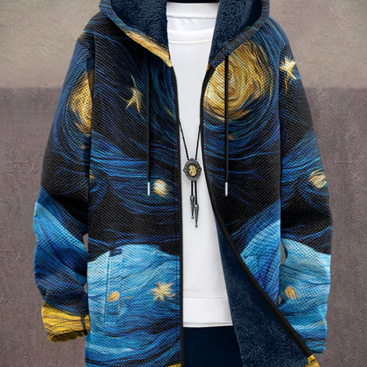 Waverley™ | Luxus művészeti ihletésű kapucnis dzseki cipzárral